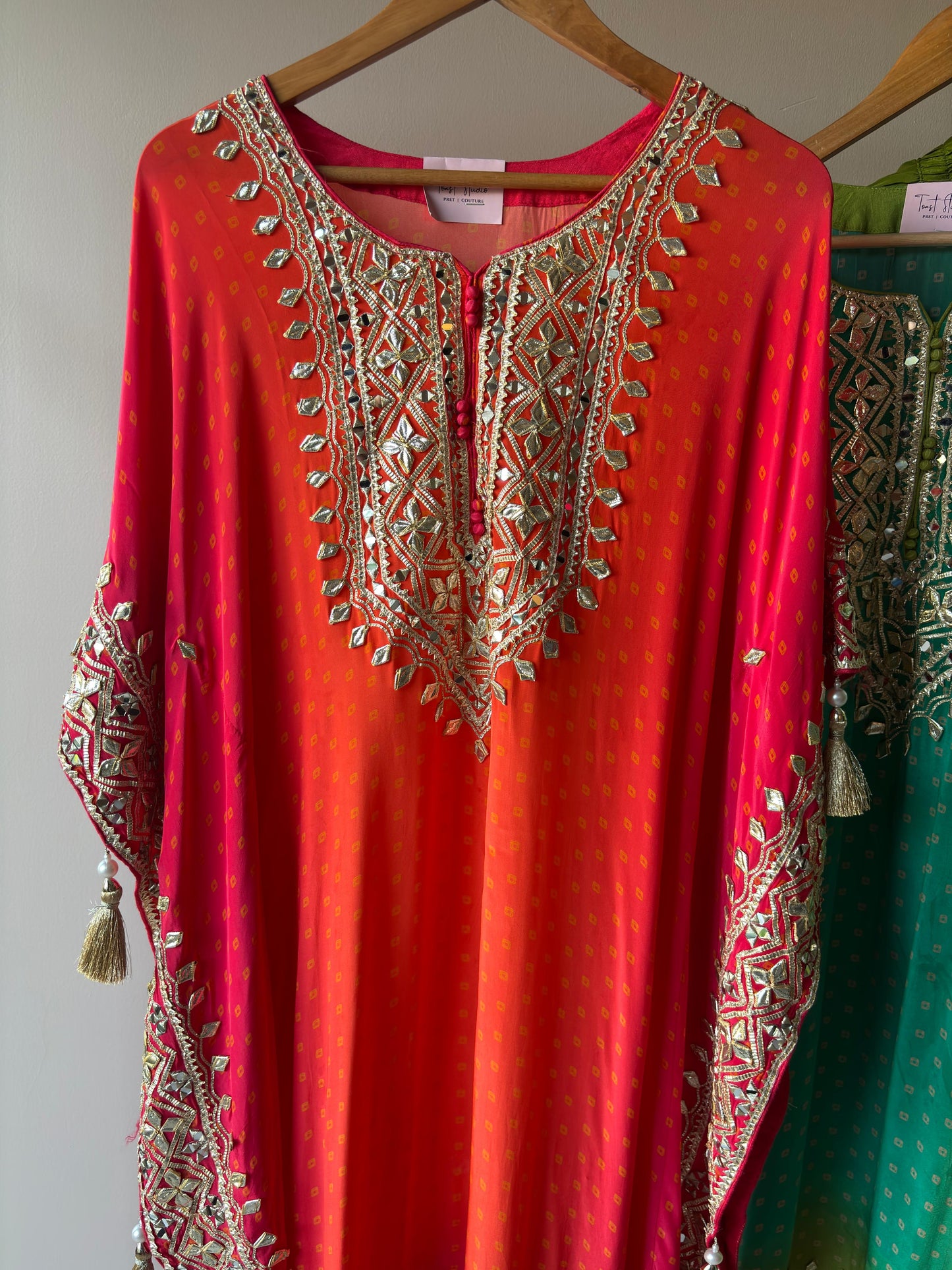 BeautiFul Gotapatti kaftan (Ready To Ship)