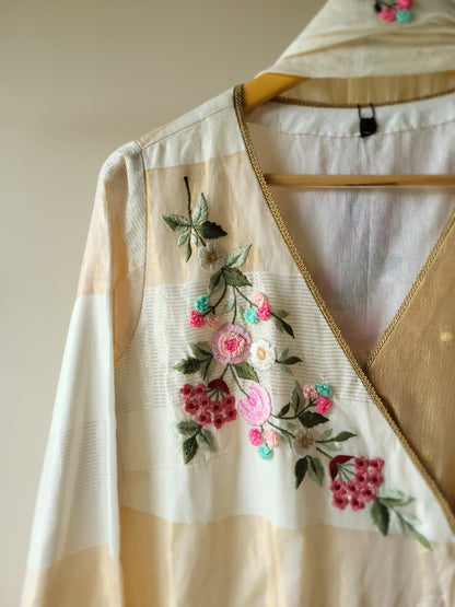 Ivory  Chanderi Suitset