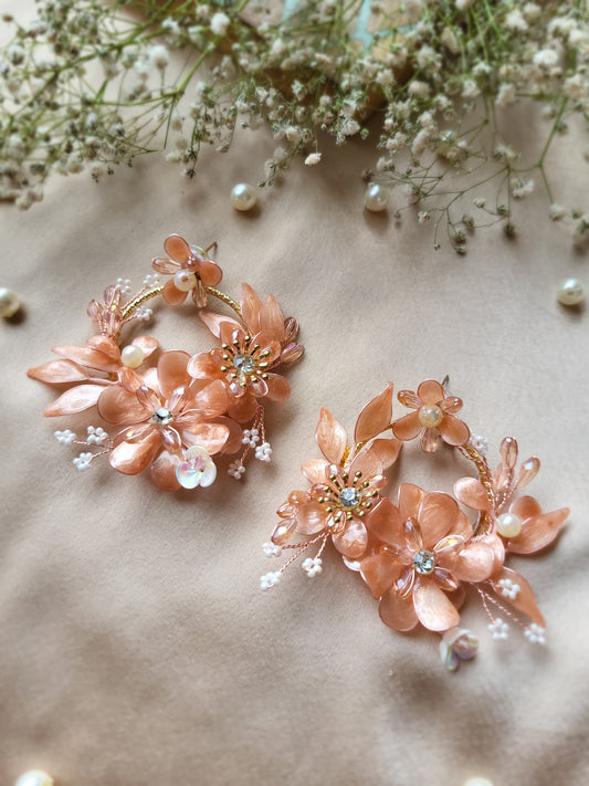 Apricot Petal Earrings
