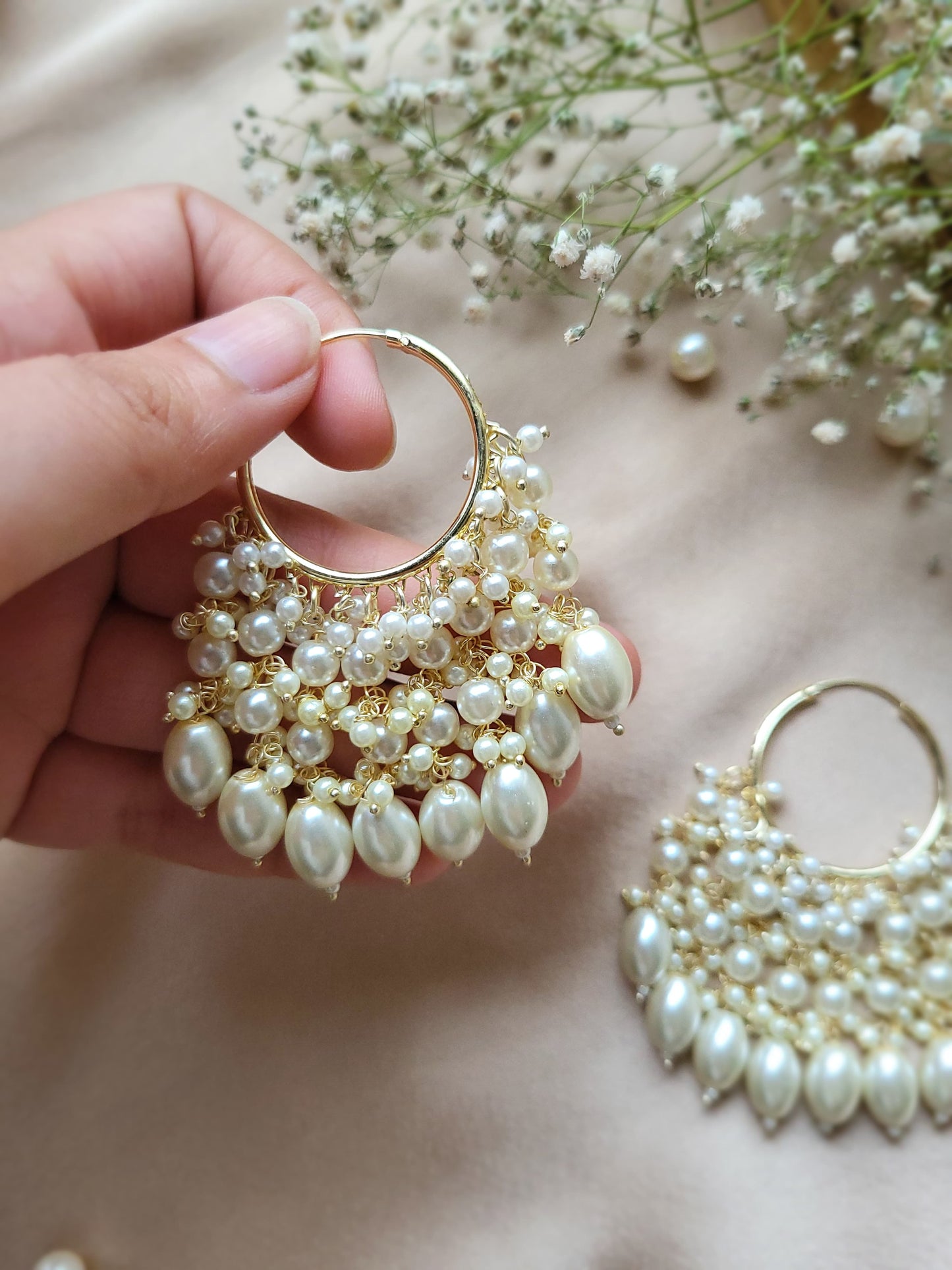 Ivory Kundan Chandbali 🦪