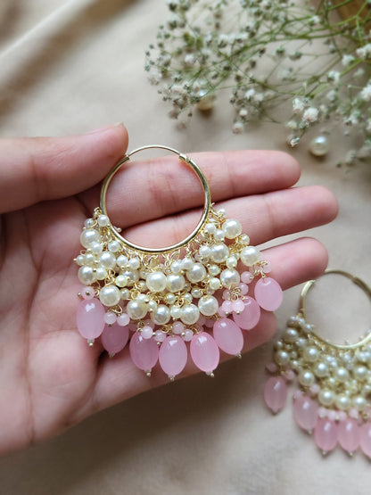 Pink kundan Chandbali 🩷