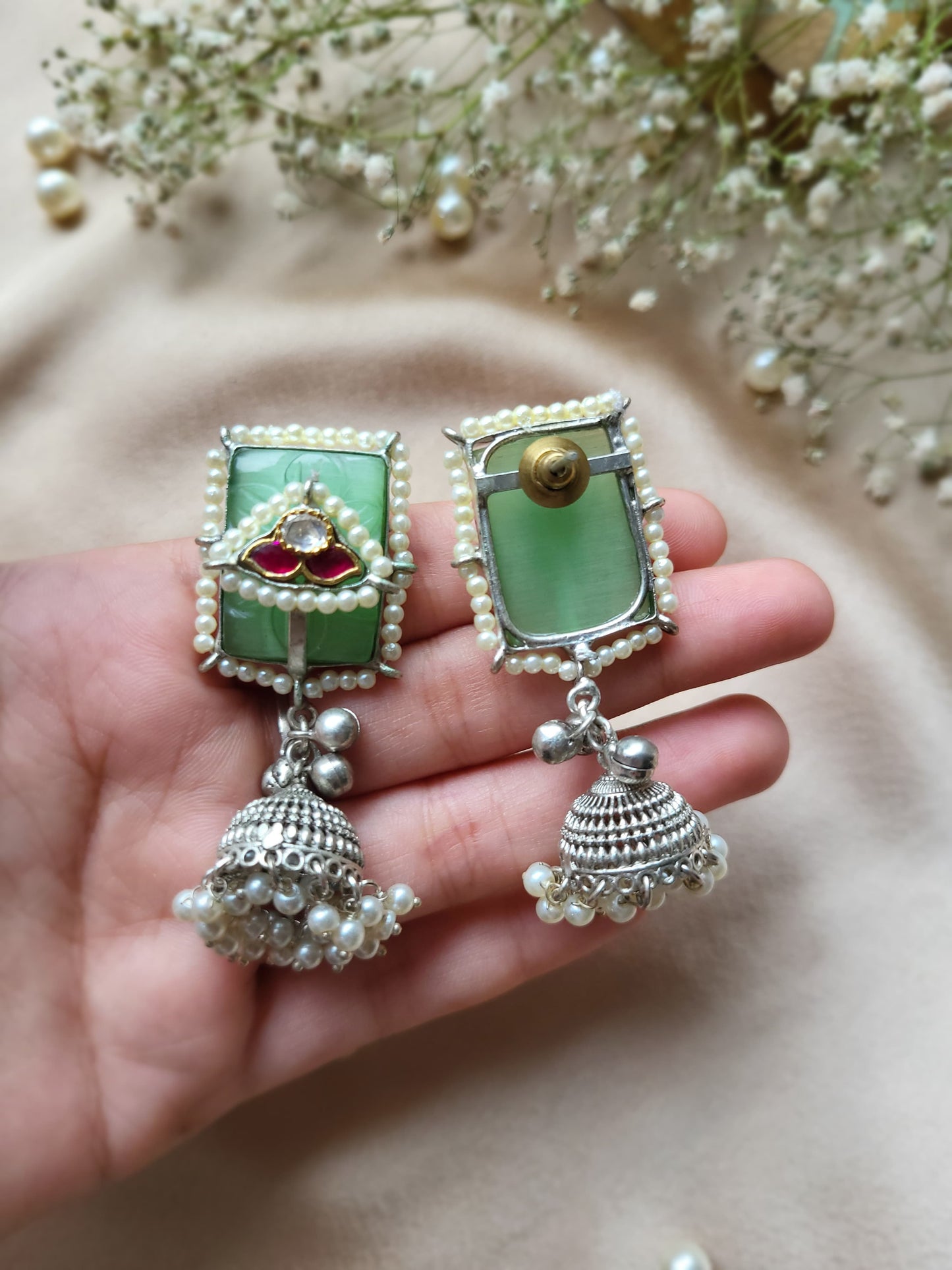 Elaichi Floral Earrings