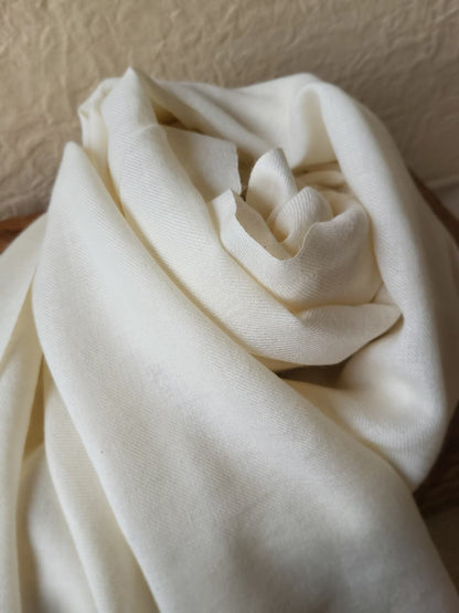 Ivory 100% Wool shawl
