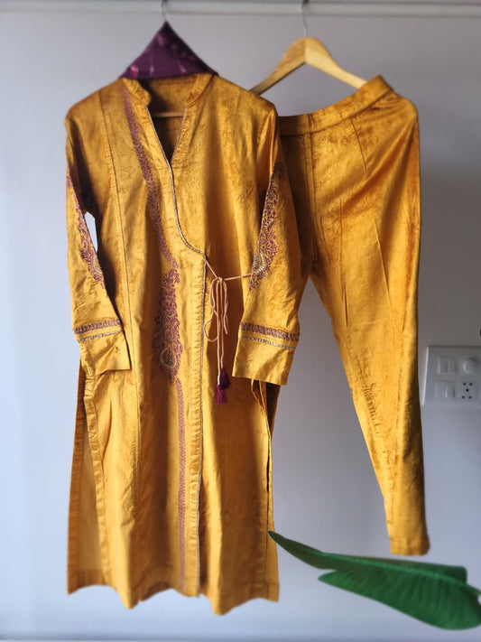 Madhuri marigold suit set