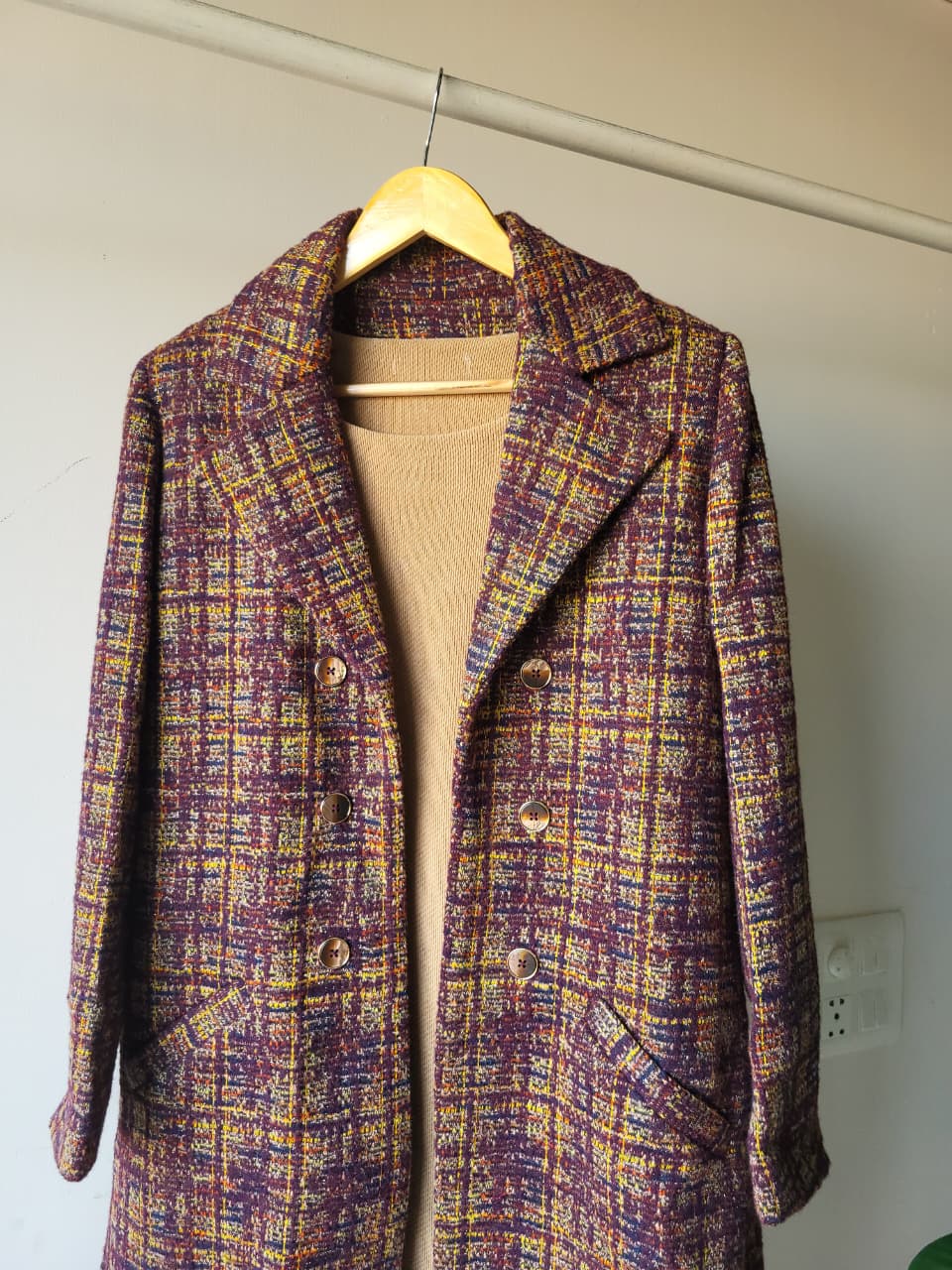 Brown check Blazer & Dress