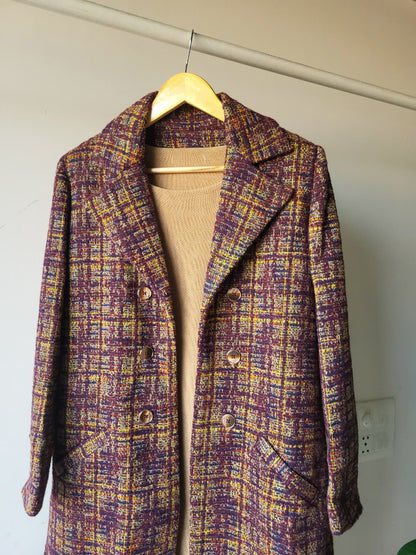Brown check Blazer & Dress