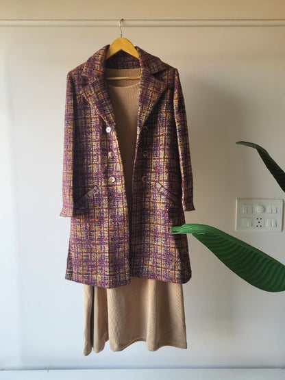 Brown check Blazer & Dress