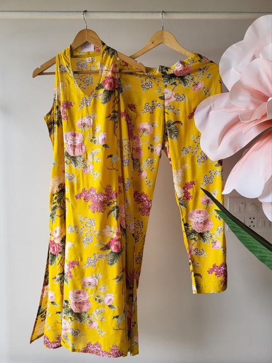 Floral Kurti Set (Ready Stock)
