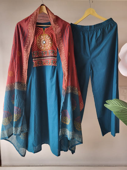 Teal Ethnic Charm suit