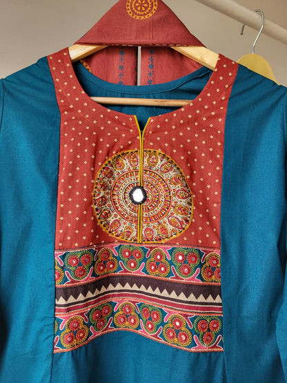 Teal Ethnic Charm suit
