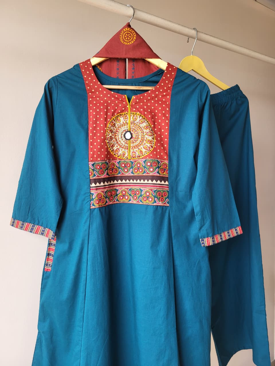 Teal Ethnic Charm suit