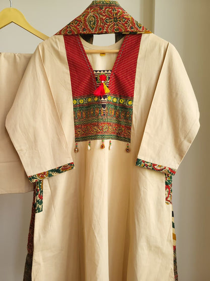 Begie Cotton Suit Set