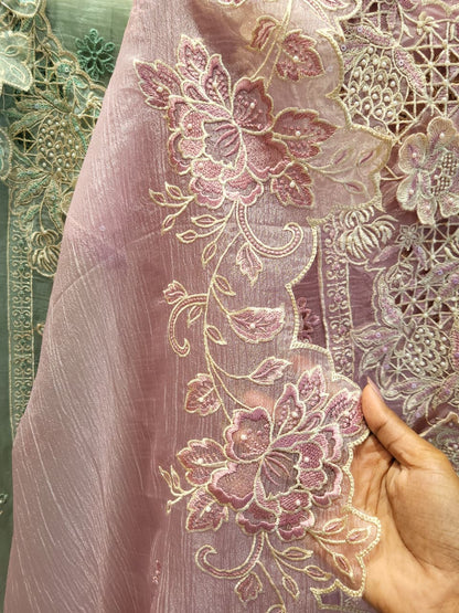 3D appliqué unstitched suit