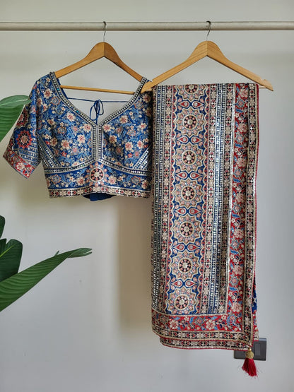 Ajrakh Printed Saree (10 Days Dispatch Time)