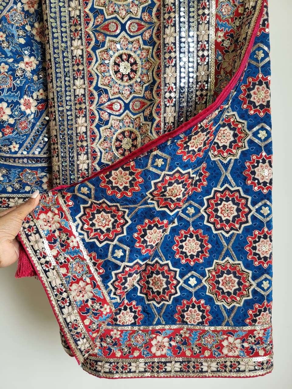 Ajrakh Printed Saree (10 Days Dispatch Time)