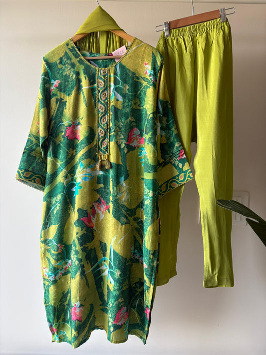 Kashida Gulnar Suit Set (Ready To Ship)