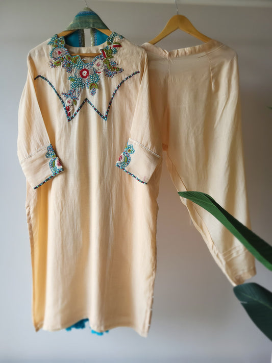 Pista Pichwai Suit (Ready To Ship)