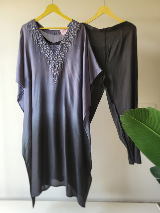 Aurora Kaftan - Ash (Ready stock)