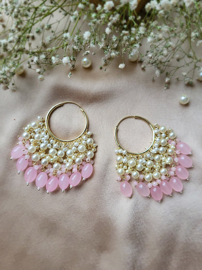 Pink kundan Chandbali 🩷