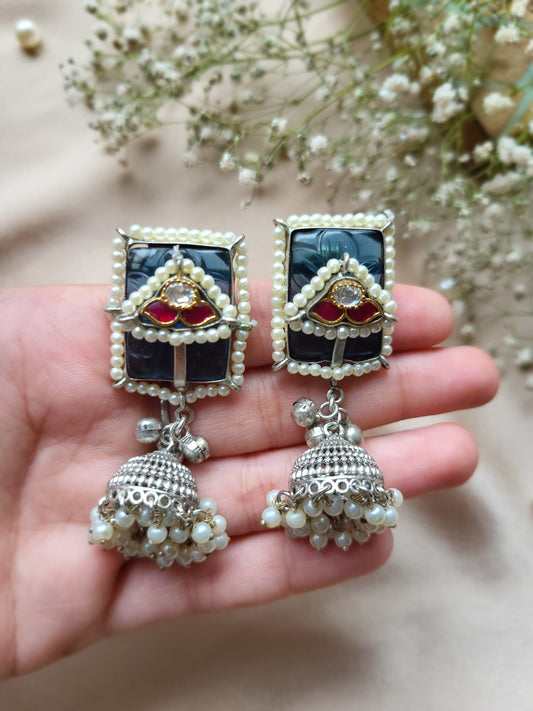 Emerald Floral Earrings
