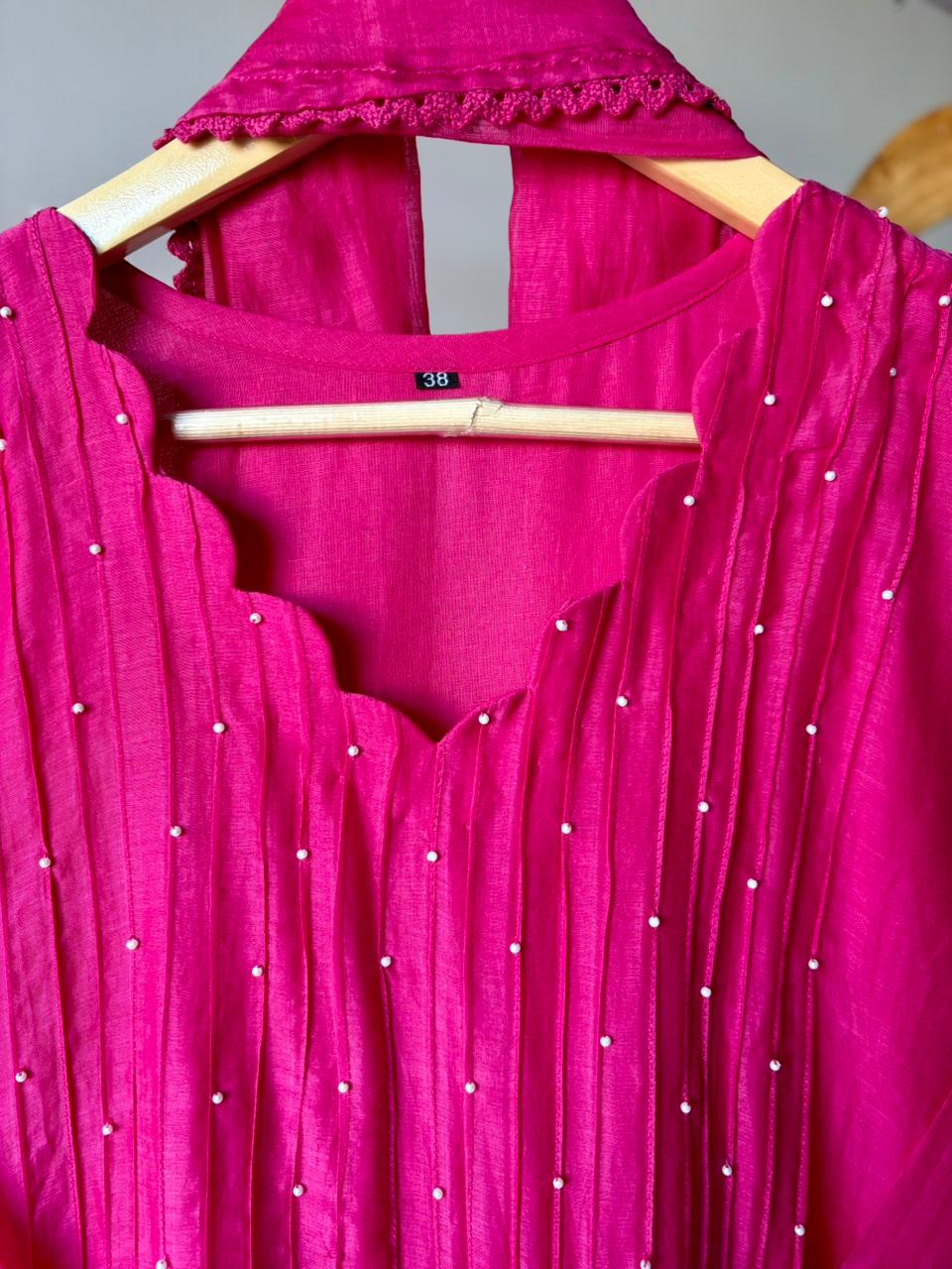 Marigold Mulchanderi Set (Ready To Ship)