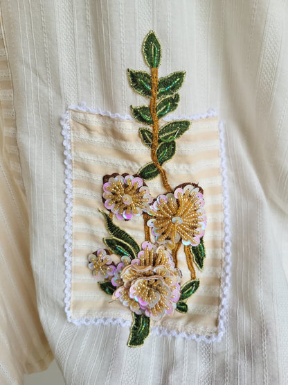 Striped Mousse Coord Set (25 Days Dispatch Time)