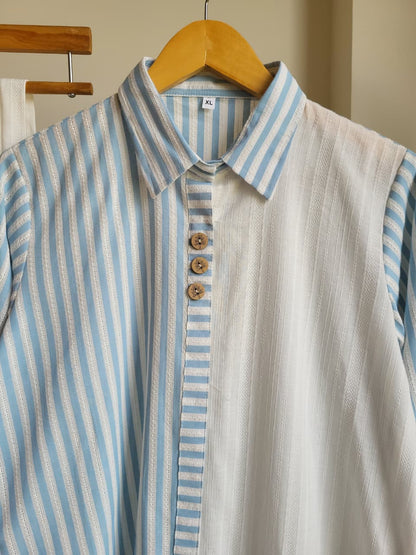 Striped Mousse Coord Set (25 Days Dispatch Time)