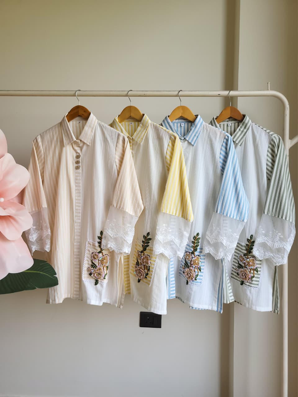 Striped Mousse Coord Set (25 Days Dispatch Time)