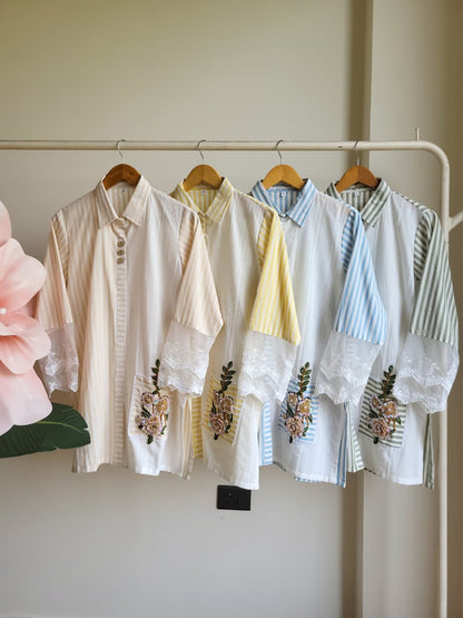 Striped Mousse Coord Set (25 Days Dispatch Time)