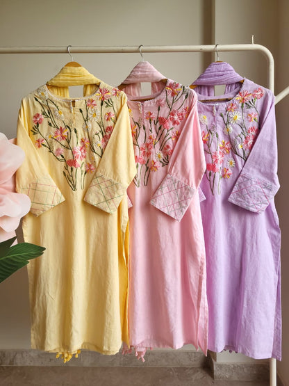 Floral Ganache kurti set