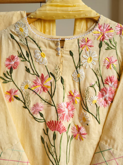 Floral Ganache kurti set