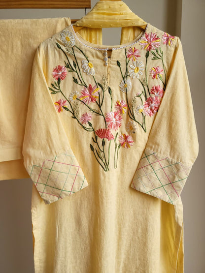 Floral Ganache kurti set