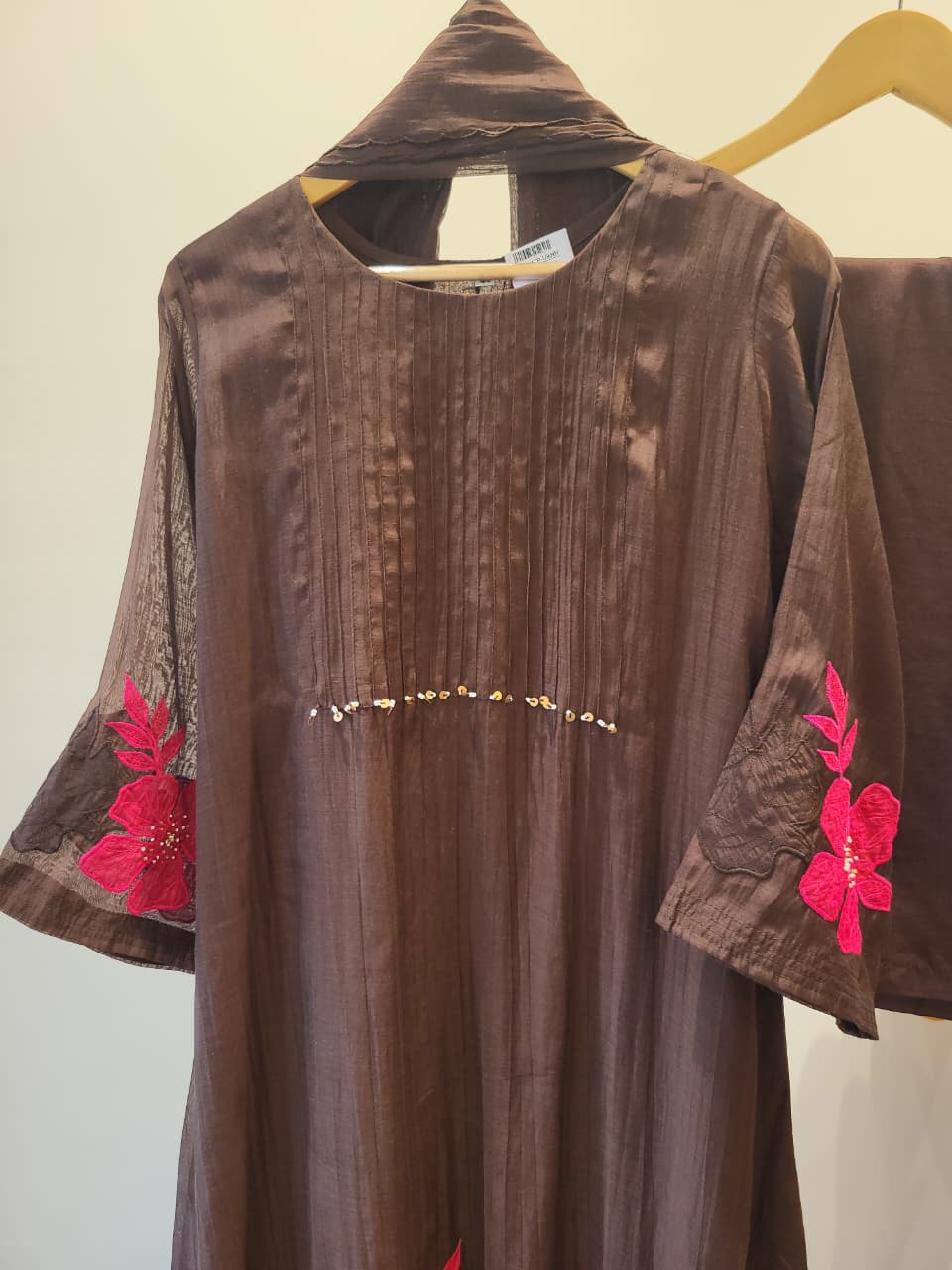 Burnt cinnamon cutwork suit ( Ready to Ship)