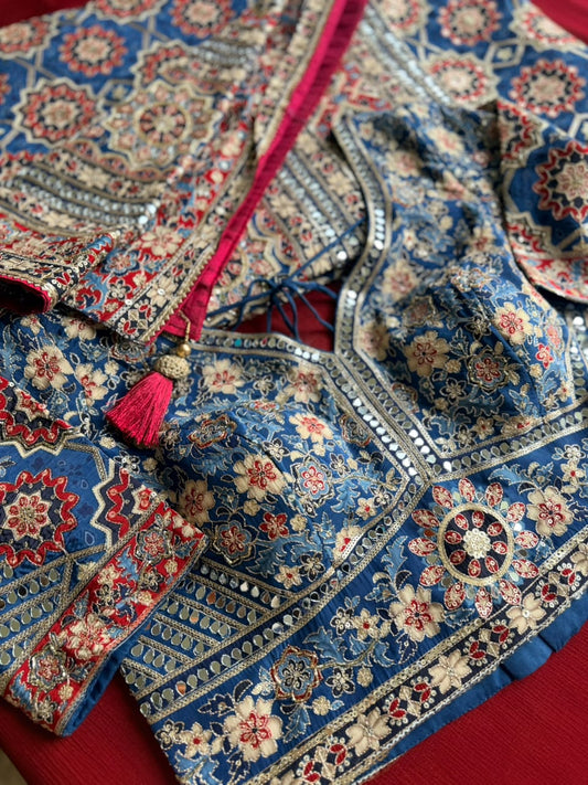 Ajrakh Printed Saree (10 Days Dispatch Time)