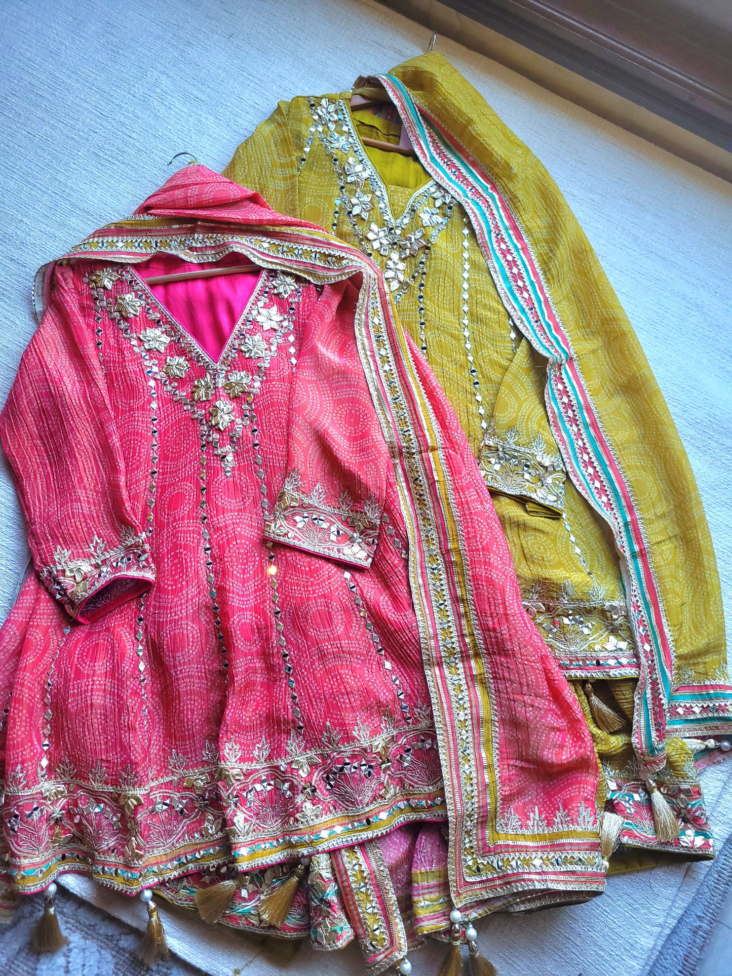 Padmavat Bandhej Tissue Silk Set (Ready to dispatch)